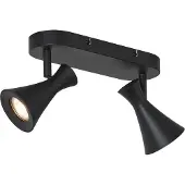 QAZQA Modern takspotlight svart 2-ljus justerbar - Triangel