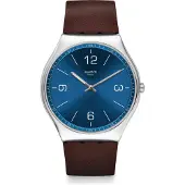 Swatch SS07S101 Skin Irony Skinwind Herr S Läderklocka SS07S101