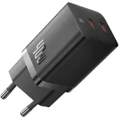 Baseus laddare GaN5 40W väggladdare, 2x USB C (svart)