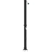 vidaXL Utomhus Solardusch Svart 217 cm PVC och Aluminium