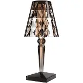Kartell Big Battery - bordslampa IP54, cola Battery, dimbar, Brun / rost, Syntetmaterial, Design