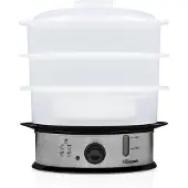 Tristar VS-3914, 3 korgar, Svart, Rostfritt stål, Translucent,food steamer Rotations-, Framsida, 11 l