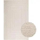 vidaXL Matta ZIZUR gräddvit 160x230 cm jutelook inomhus och utomhus