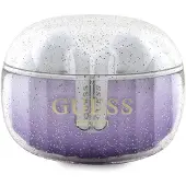 GUESS Glitter Gradient TWS Bluetooth-hörlurar med dockningsstation - lila