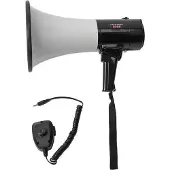 Nedis megafon 1500 m inspelning 120 dB svart/vit (skadad förpackning)