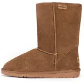 Minnetonka Snöboots 'Olympia' camel / mörkbrun