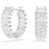 Swarovski Örhängen 'Matrix' silver / transparent