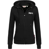 Lonsdale Sweatjacka 'CALDER VALE' svart / vit