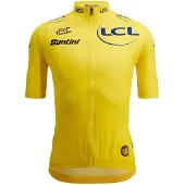 Santini Tour De France Yellow 2025 Korta ärmar Cykeltröja