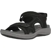 Clarks för kvinnor. 26171412 Mira Bay Sandaler svart (41), Karta, Kardborreband, Casual