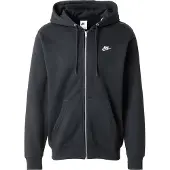 Nike Luvtröja Club Full Zip - Svart/Vit, storlek Medium