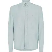 Tommy Hilfiger Skjorta 'Regular Fit Flag Embroidery' pastellgrön