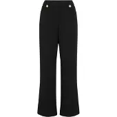 Vila Clua Wide Leg Fit Button Höga Midje Byxor