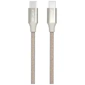 GreyLime Flätad USB-C / USB-C Kabel - 2m - Beige