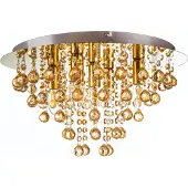 Globo Taklampa London, dimbar, Mässing / guld, Vardagsrum / matsal, Syntetmaterial, Modern, Taklampa