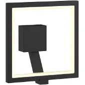 LUCANDE LED utomhus vägglampa Square , Svart, Aluminium / grå / zink, Modern, LED-vägglampa utomhus
