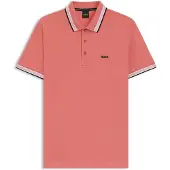 BOSS Contrast-tipped polo shirt in cotton piqué
