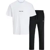 Jack & Jones Hemmadräkt 'JORNORREBRO' svart / vit