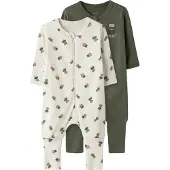 Name it Pyjamasdräkter - Nej - NbmNightsuit - 2-pack - Jet Ström - - 1 år (80) - Pyjamasdräkt