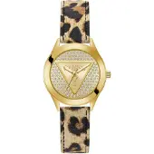 GUESS Analog klocka beige / champagne / guld / svart