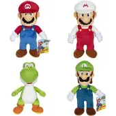 JAKKS Pacific Super Mario 9 tums plysch W1, Asst.