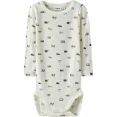 Name it Body l/ä - Ull - Rib - Noos - NbmWang - Snow White/Small - - 56 - Body L/Ä