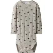 Name it Body l/ä - Ull - Rib - Noos - NbmWang - Pärlemorskimrand - - 50 - Body L/Ä