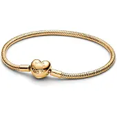 Pandora Moments guldpläterat armband med hjärtlås 563050C00-17