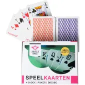 Kortlek set (2 kortlekar) i fodral 100% plast 4 index