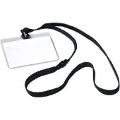 Durable Namnbricka med nyckelband 60x90 mm, svart - (10 st./förpackning)