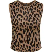 ONLY Broderad topp 'ONLVienna' karamell / svart