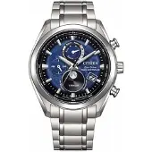 Citizen 100 meter vattentät solcellsdriven urverk titanarmband 43 mm herrklocka blå urtavla BY1010-81L blå