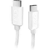 SBS TECABLETISSUETCCG USB-C - USB-C 1,5m 60W flätad kabel - grå