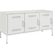 vidaXL TV-skåp vit 100,5x39x50,5 cm stål