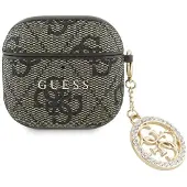 GUESS AirPods 4 4G Strass Charmfodral - Brun