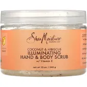 SheaMoisture , Illuminating Hand and Body Scrub with Vitamin E, Coconut and Hibiscus, 12 oz (340 g)