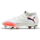 Puma Future 8 Ultimate SG Untamed - White/Svart/Röd - Soft Ground (SG), storlek 40
