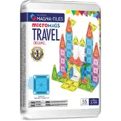 Magna-Tiles Magnetset - 55 Delar - Deluxe Travel Set + MicroMAGS - - One Size - Magnetiska leksaker