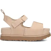 Ugg för kvinnor. 1167356 Goldenstar Hi sandaler i beige läder (37), Hud, 3 till 5 cm, Kardborreband, Casual
