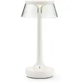 Flos Design bordslampa Bon jour unplugged, dimbar, Vitt / opal, Hall, Syntetmaterial, Design, Bordslampa