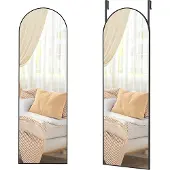 Songmics dekorativ spegel 120 x 40 cm tintenschwarz