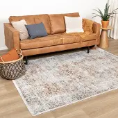 FRAAI Tvättbar matta | Nova Medaillon ljusgrå hos Volero | 80x150 cm | Polyester | Medaljong | Rektangulär | Låg lugg