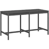 vidaXL Trädgårdsbord grå 203,5x90x110 cm massiv furu