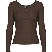 Pieces T-shirt 'PCKitte' choklad