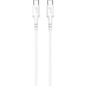 Gear Laddkabel USB-C till USB-C 2.0 3m Vit Rund Kabel