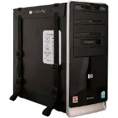 Techly ICA-CS 60, Bordsmonterad CPU-hållare, Skrivbord, 20 kg, Svart, Vågrät, 8 cm