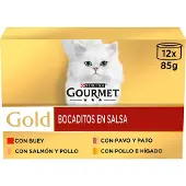 Purina Guld Gourmet Kattmat 12x85g 8 Enheter