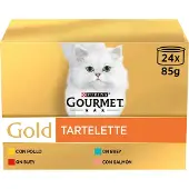 Purina Guld Gourmet Tartalette Blötmat För Katt 24x85g 4 Enheter