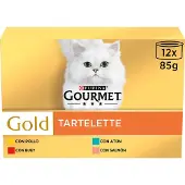 Purina Gourmet Gold Tartallette 12x85g Våtfoder För Katter 8 Enheter