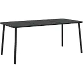 vidaXL Trädgårdsbord antracit 165x80x71 cm Stål 362740